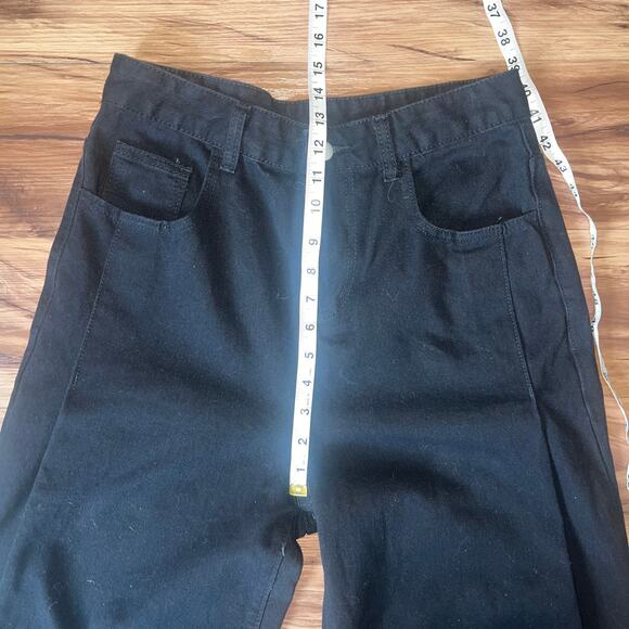 Dazy Black High Rise Wide Leg Denim Jean Pants Size Medium - Picture 3 of 6
